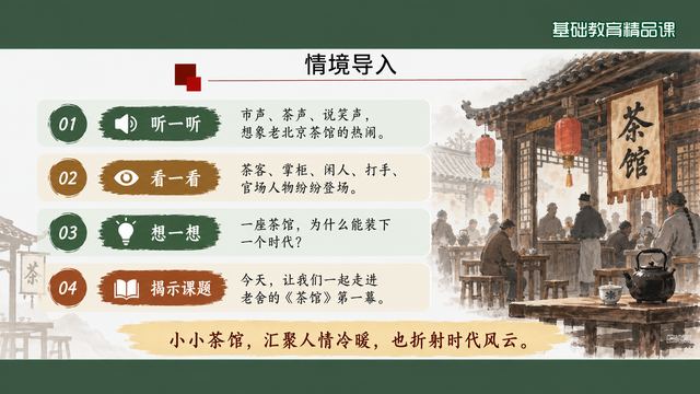 第 4 页 情境导入：听、看、想、揭题四步