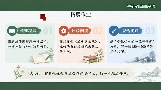 第 17 页 拓展作业：三层任务 + 一个选做