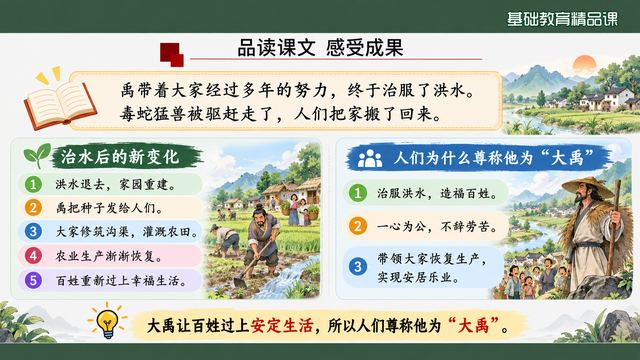 第 11 页 品读课文：治水后的变化与尊称