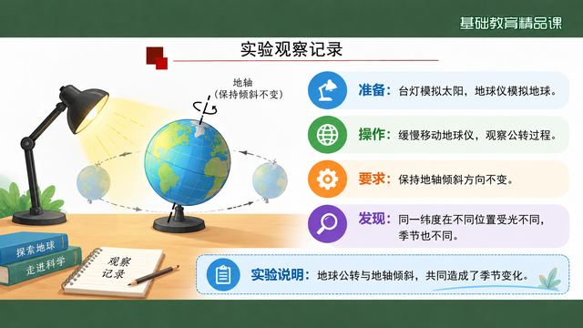 第 8 页 实验观察记录：演示公转与观察现象