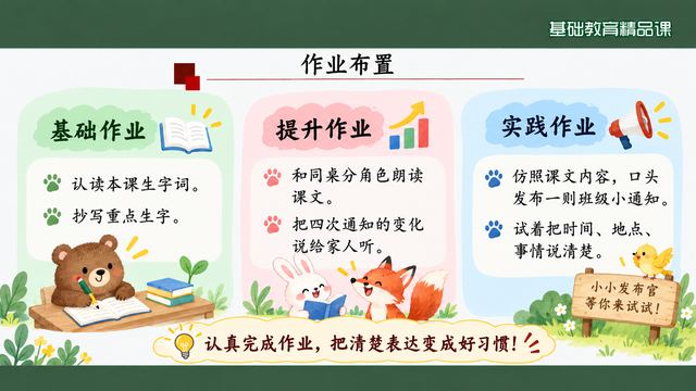 第 20 页 作业布置：基础·提升·实践三层