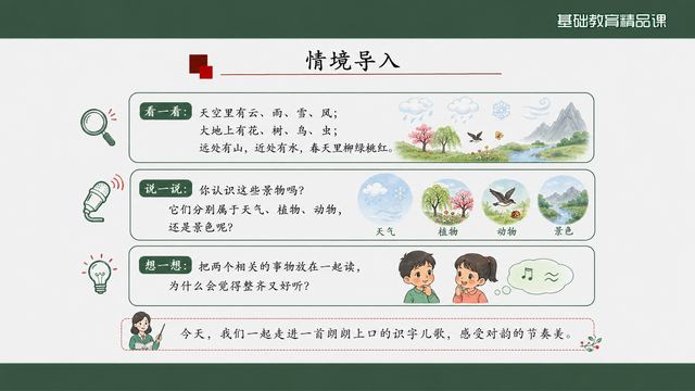 第 3 页 情境导入：猜·听·想三问起步