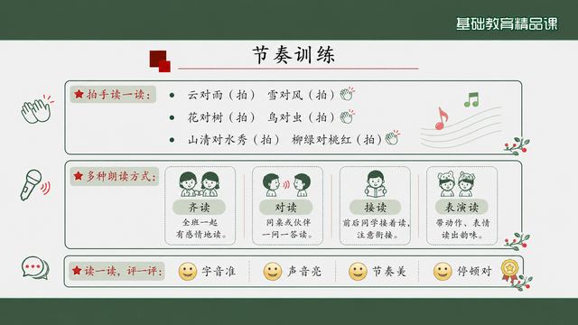 第 6 页 节奏训练：拍手读与节奏小达人