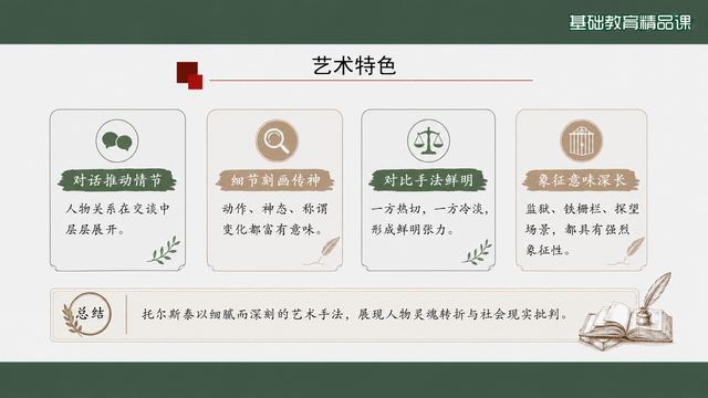 第 16 页 艺术特色：四个手法并列