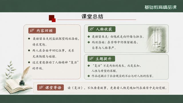 第 18 页 课堂总结：内容·人物·主题