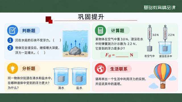 第 16 页 巩固提升：判断题、计算题与生活联系
