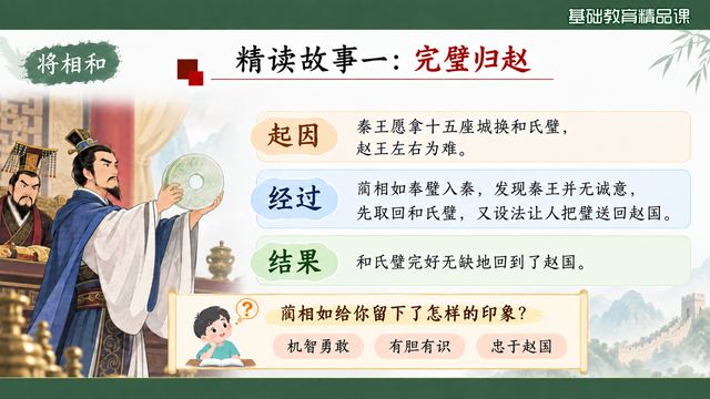 第 8 页 精读故事一：完璧归赵的起因经过结果