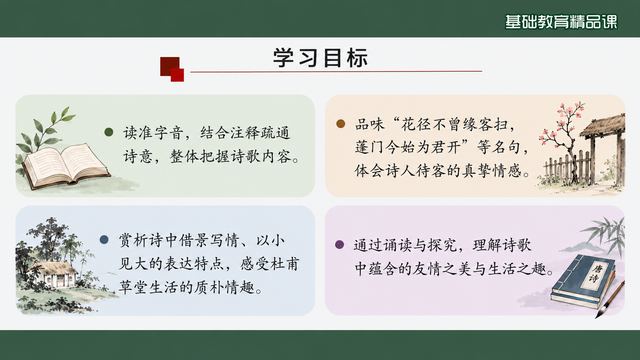 第 2 页 学习目标：四条目标分栏呈现