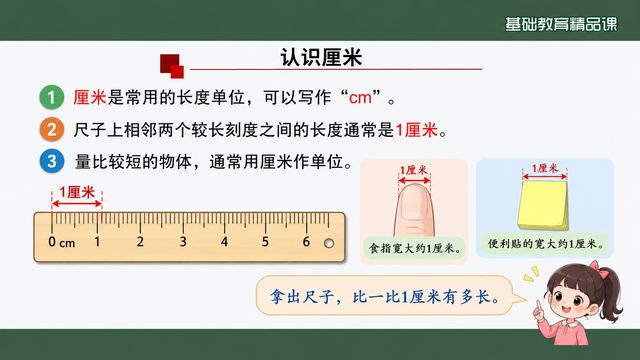 第 4 页 认识厘米：三条事实加实物对照