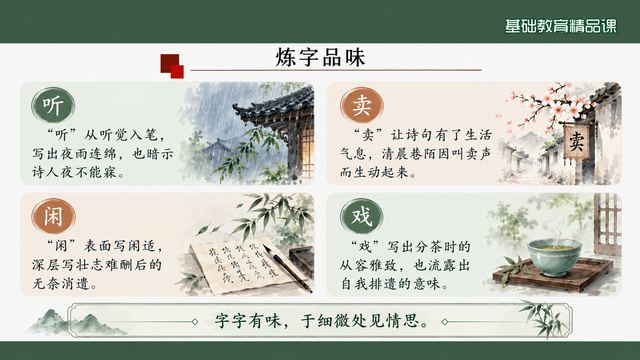 第 15 页 炼字品味：听·素·闲·戏