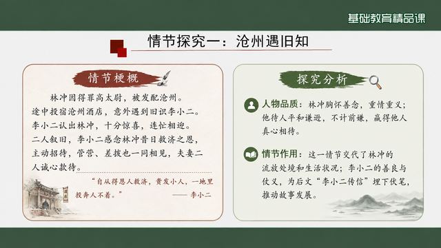 第 8 页 情节探究一：沧州遇旧知