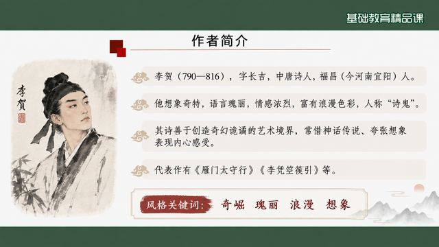 第 4 页 作者简介：李贺与风格词