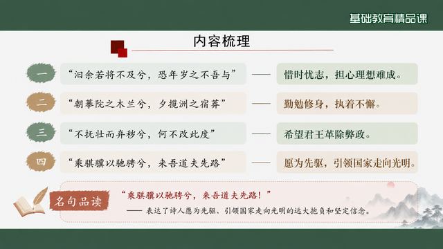 第 8 页 内容梳理：第三段惜时奋进