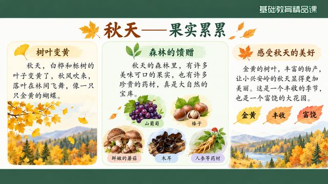 第 10 页 秋天：树叶变黄、森林的馈赠