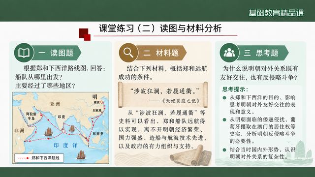 第 16 页 课堂练习（二）：读图与材料分析