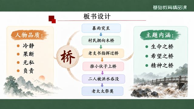 第 17 页 板书设计：情节链加主题三层