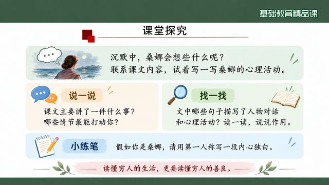 第 13 页 课堂探究：想一想、说一说、小练笔
