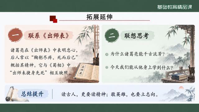 第 18 页 拓展延伸：联读《出师表》与立志之思