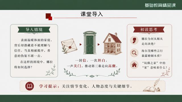 第 3 页 课堂导入：情境设问引出“出门”