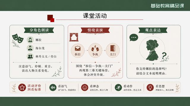 第 19 页 课堂活动：分角色朗读与情景表演
