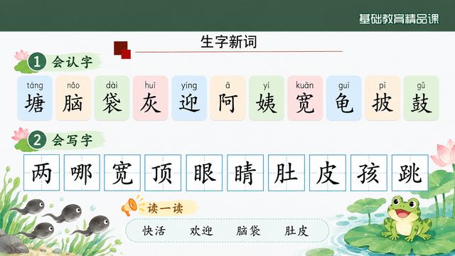 第 3 页 生字新词：会认十一个字与会写十个字