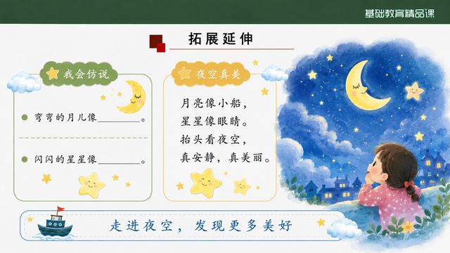 第 14 页 拓展延伸：我会仿说与夜空真美