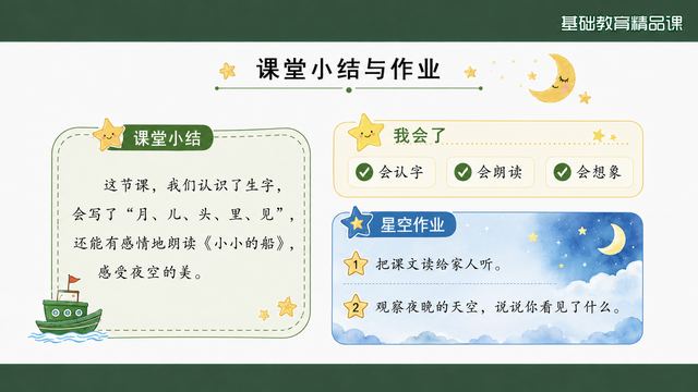 第 16 页 课堂小结与星空作业