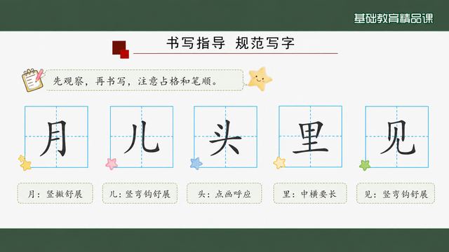 第 9 页 书写指导：五字入格配书写要点