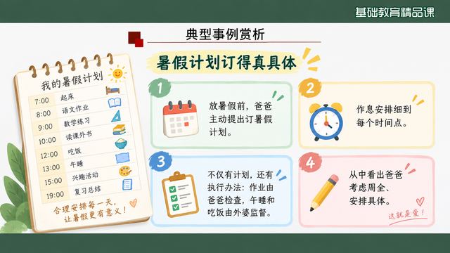 第 8 页 典型事例二：暑假计划订得真具体