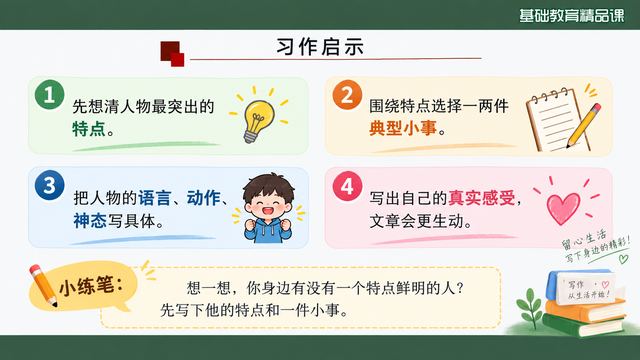第 12 页 习作启示：四步加小练笔起手
