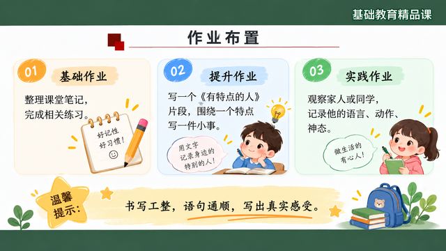 第 17 页 作业布置：基础、提升、实践三层