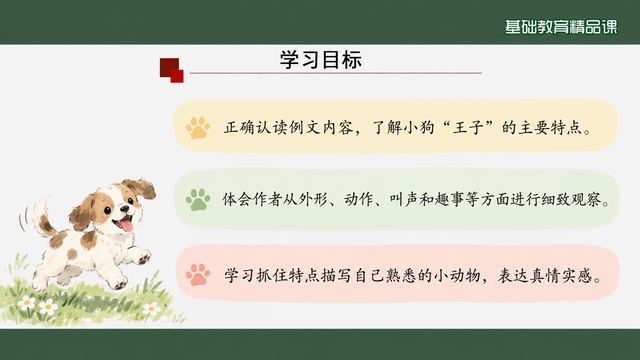 第 2 页 学习目标：读例文、学观察、学写话