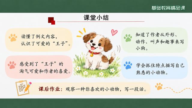 第 15 页 课堂小结：四句回收加课堂作业