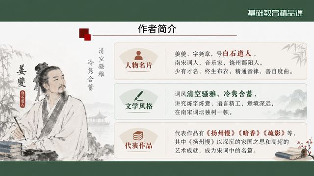 第 4 页 作者简介：白石道人姜夔