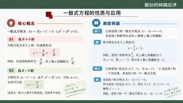 第 12 页 一般式方程的性质与应用
