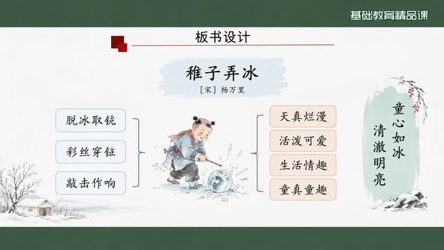 第 18 页 板书设计：情节三步对照情感四词
