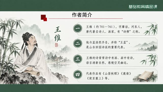 第 4 页 作者简介：王维与他的诗风